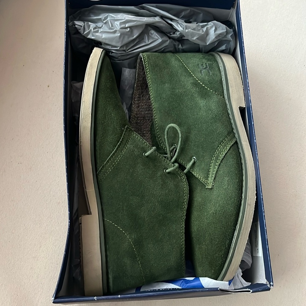 Hey Dude Green Suede shoes NWOT